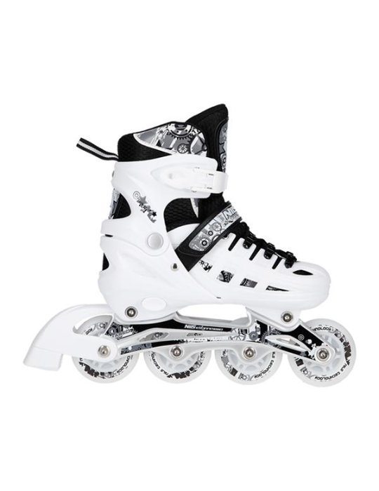 Nils Extreme LED Pure White 4 em 1 Patins ajustáveis com iluminação PATINS 