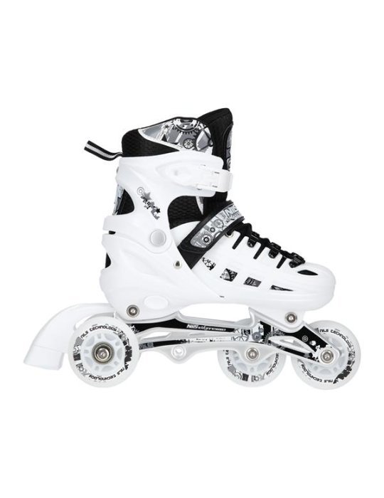 Nils Extreme LED Pure White 4 em 1 Patins ajustáveis com iluminação PATINS 