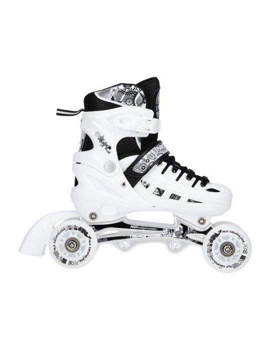 Nils Extreme LED Pure White 4 em 1 Patins ajustáveis com iluminação PATINS 