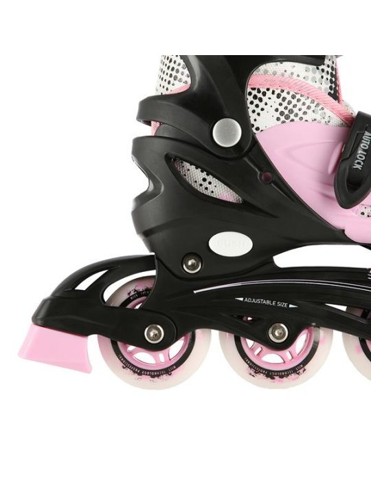Patines 4 en 1 ajustables Rosa Nils Extreme - Hielo, Línea, Quad y 3 Ruedas en Uno 6 