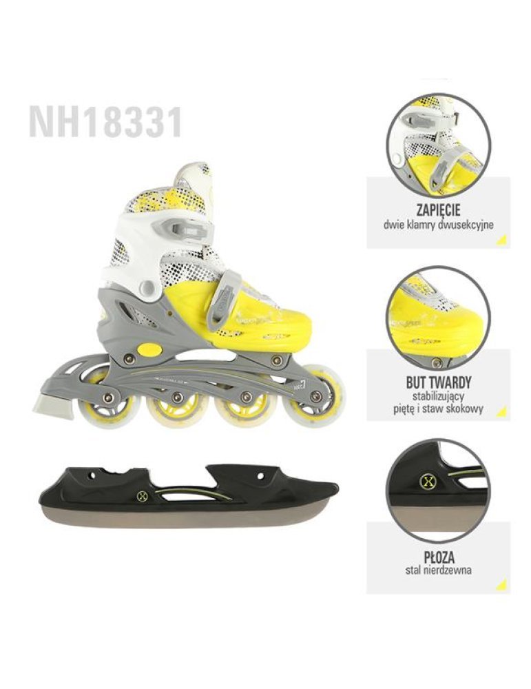 Patines 2 en 1 Nils Extreme - Hielo y Asfalto en un Solo Modelo 🚀 