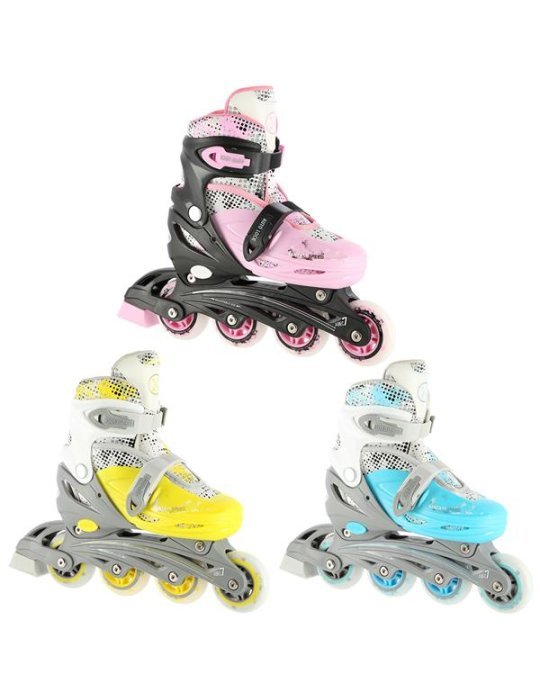 Patins réglables 4 en 1 - Quad Linea Ice Nils Extrême Jaune 17 