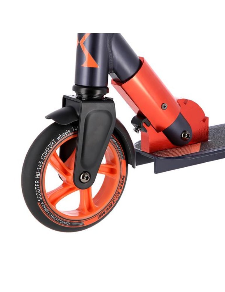 Skater pliant léger NILS EXTREME GRAPHITE-ORANGE 4 