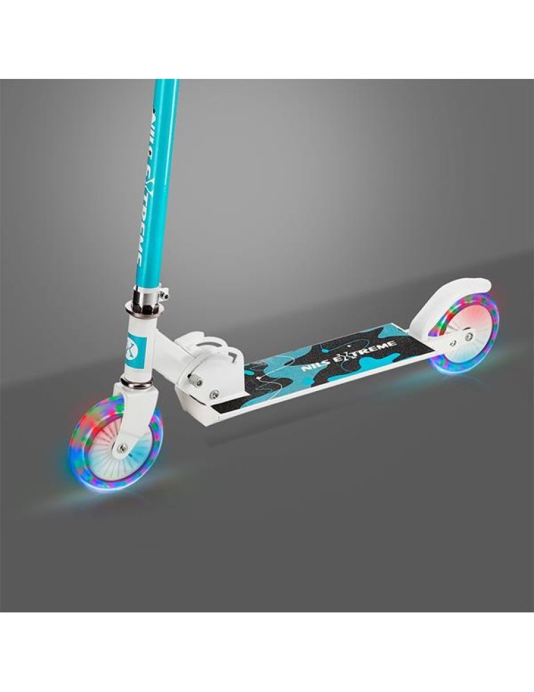 Patinete Infantil Plegable Nils Fun Azul - Ligero, Resistente y Ajustable 4 