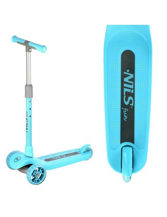 Patinete Infantil Turquesa Nils Fun HLB09 - Ligero y Seguro para Niños 