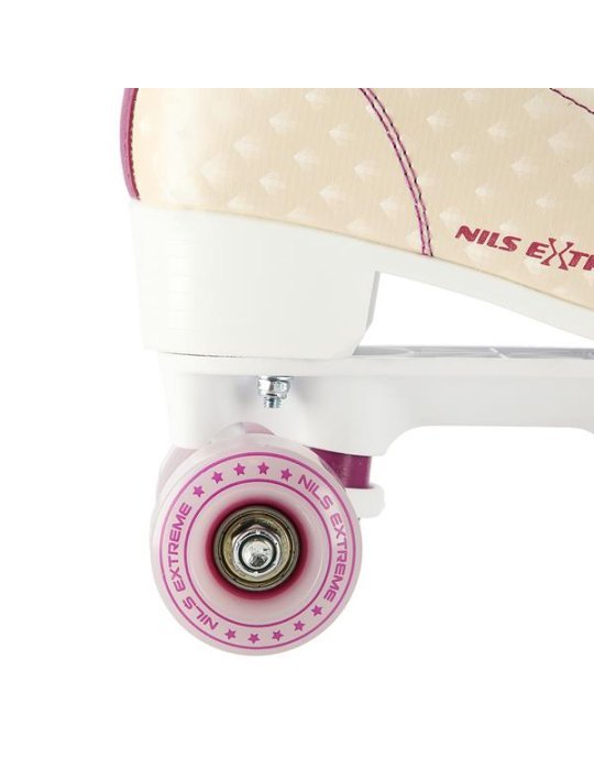 Patines 4 Ruedas Nils Extreme Creamy - Patines Iniciación Seguros 6 