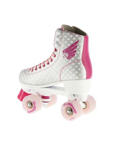 Patines 4 Ruedas Niña Nils Extreme - Patines Iniciación Rosas 1  2