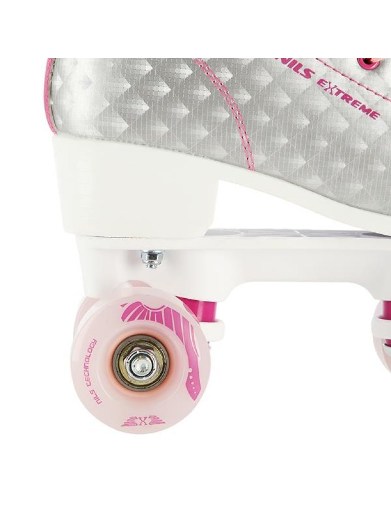 Patins à 4 roues Nils Extreme pour filles - Patins roses pour débutants 6 