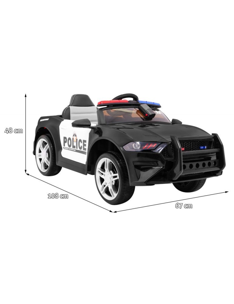 Sport GT Polícia 12V |Carro de polícia infantil com luzes e sirene CARROS ELÉTRICOS PARA CRIANÇAS 