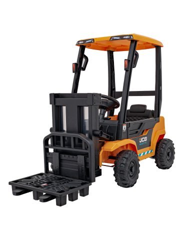 Carretilla Elevadora JCB Infantil 12V – Veículo de Construção Realista CARROS POR OFÍCIOS 