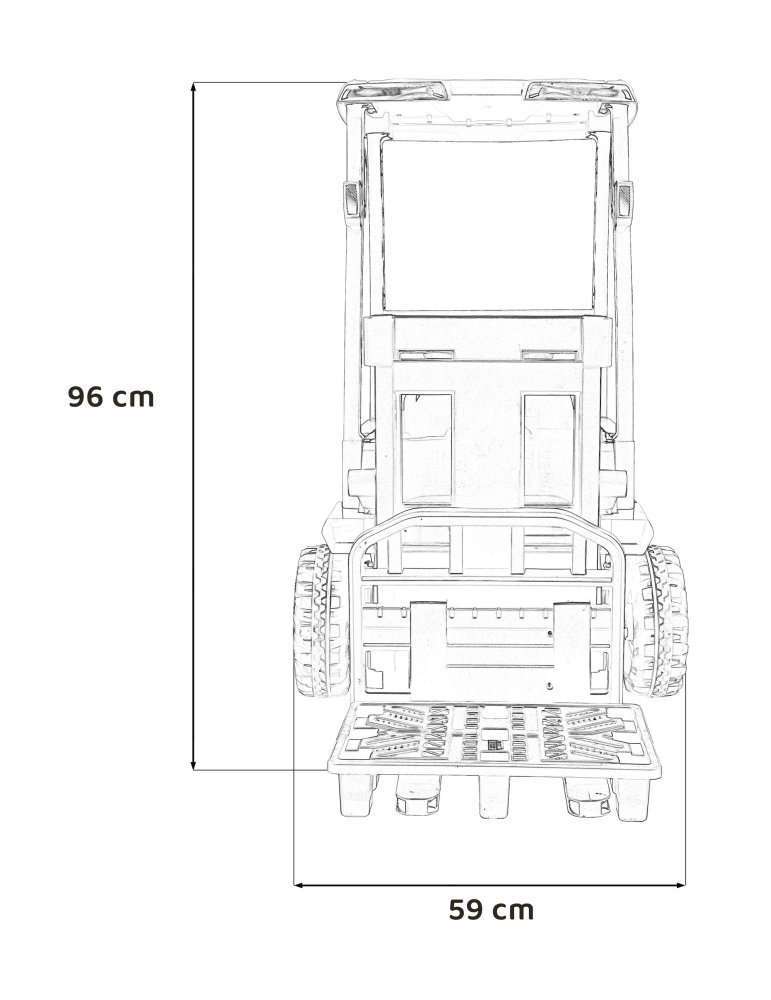 Carretilla Elevadora JCB Infantil 12V – Vehículo de Construcción Realista  - Vista 18