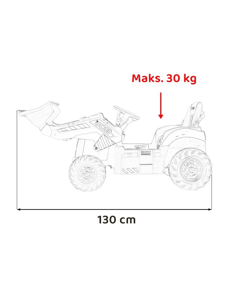 Escavadeira JCB Kids 12V |Veículo elétrico de controle remoto |Patilândia TRATORES INFANTIS  - Vista 54
