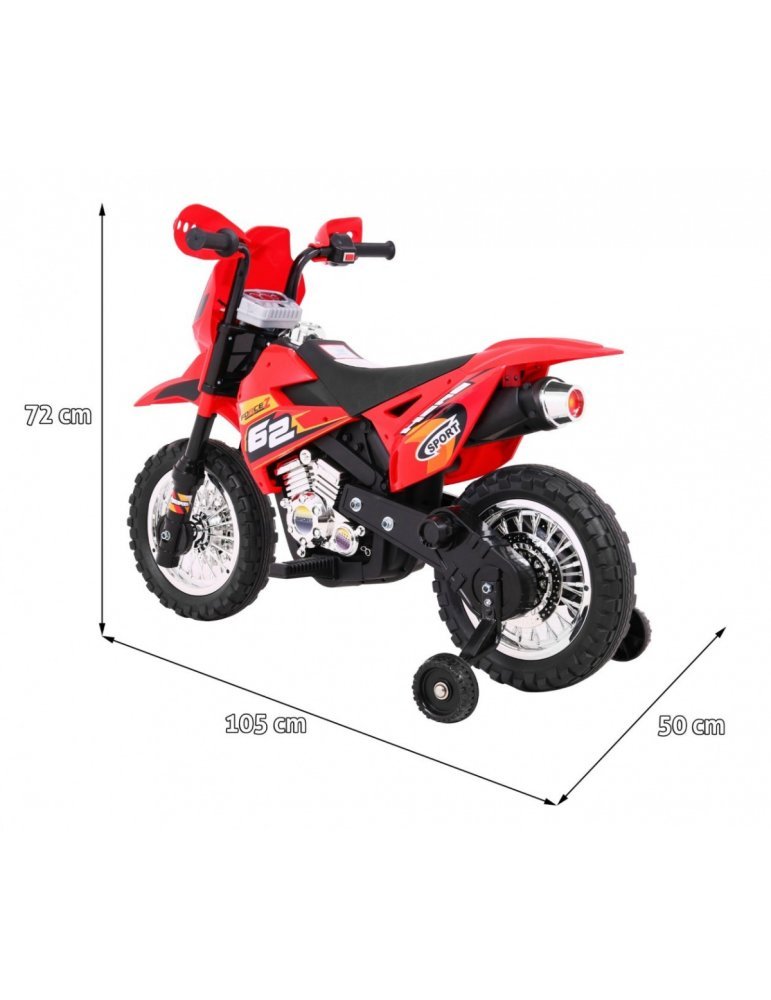 Moto da bambino Cross 6V. Moto con rulli per bambini 2  - Vista 1