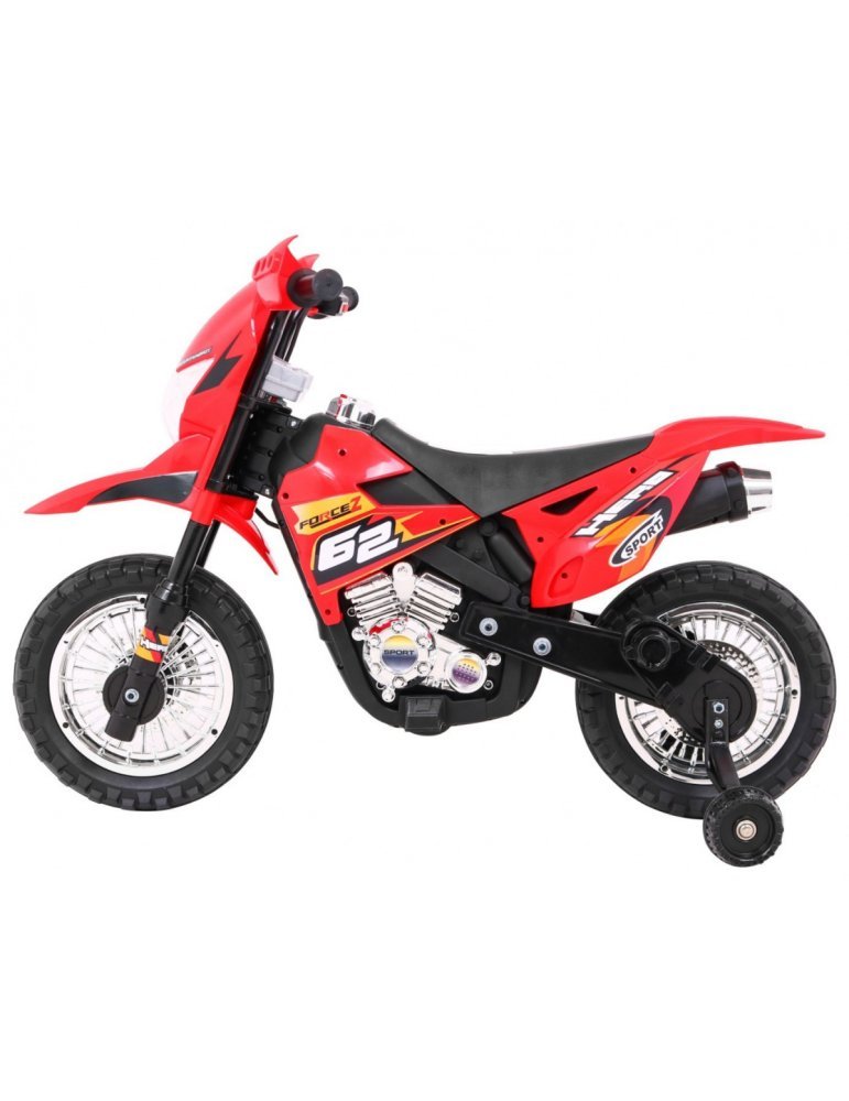 Moto da bambino Cross 6V. Moto con rulli per bambini 3  - Vista 2