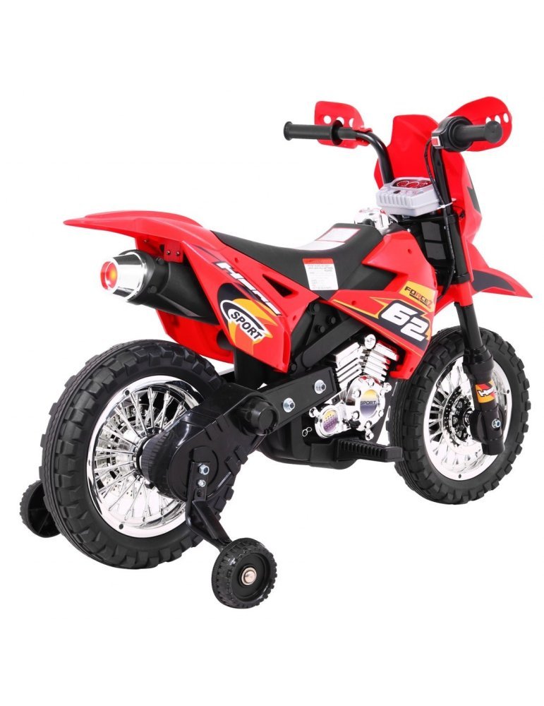 Moto Eléctrica Infantil Cross 6V | Moto con ruedines para niños 6  - Vista 5