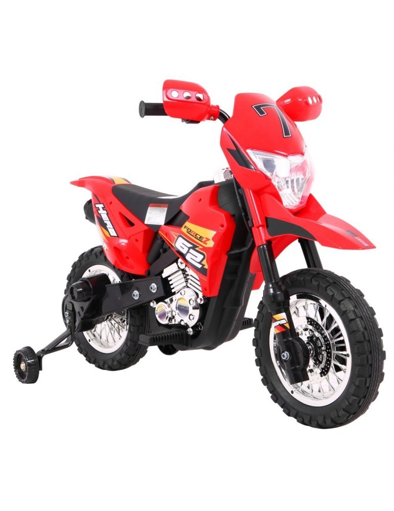 Moto Eléctrica Infantil Cross 6V | Moto con ruedines para niños 7  - Vista 6