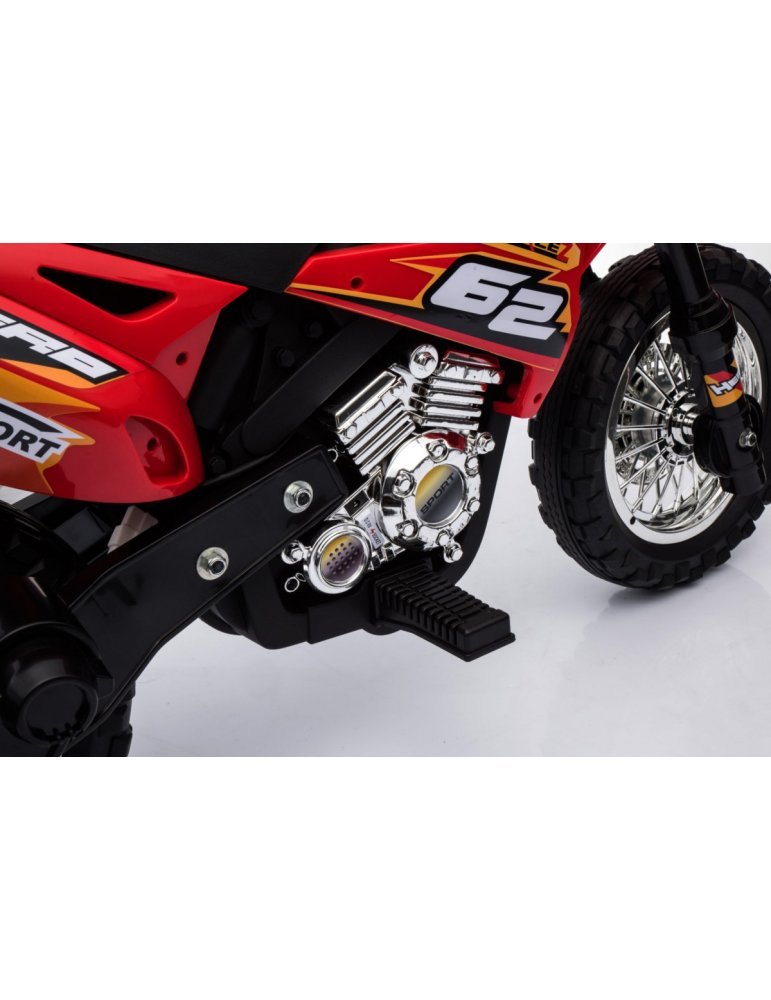 Moto da bambino Cross 6V. Moto con rulli per bambini 10  - Vista 9