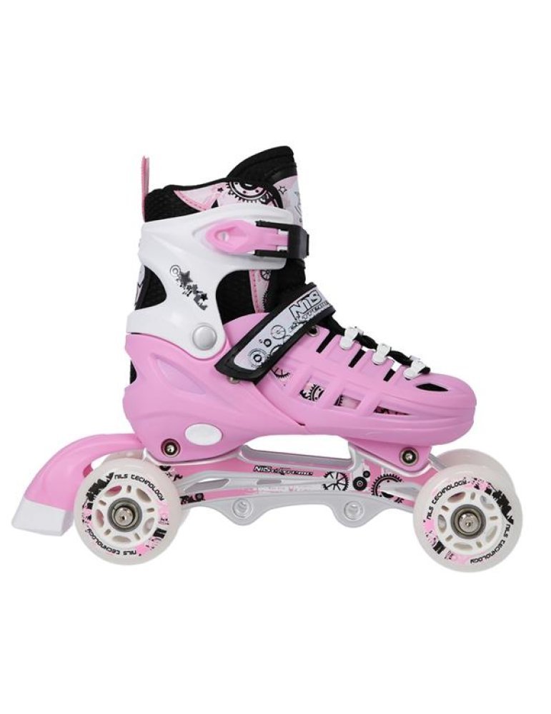 Pattini regolabili 4 in 1 NILS EXTREME PINK 5 