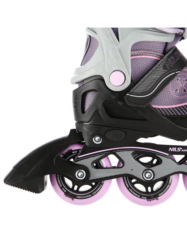NA11008 GRAY-VIOLET SIZE L (39-42) IN-LINE SKATES NILS EXTREME 4 
