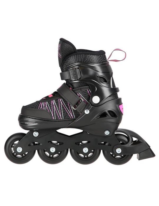 Patines Ajustables 2 en 1 Negro y Rosa – En Línea y de Hockey sobre Hielo 4 