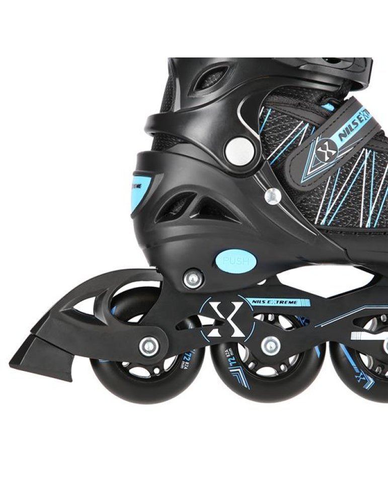 NH11912 A 2IN1 BLACK/BLUE SIZE M(35-38) IN-LINE SKATES/HOCKEY ICE SKATES 6 