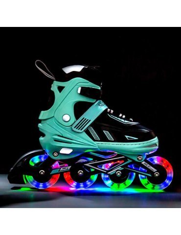 NA11230A GREEN LED SIZE L(39-42) IN-LINE SKATES NILS EXTREME 1  2
