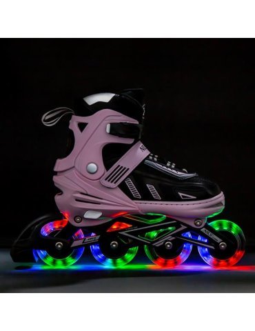 NA11230A PINK LED SIZE M(35-38) IN-LINE SKATES NILS EXTREME 1  2