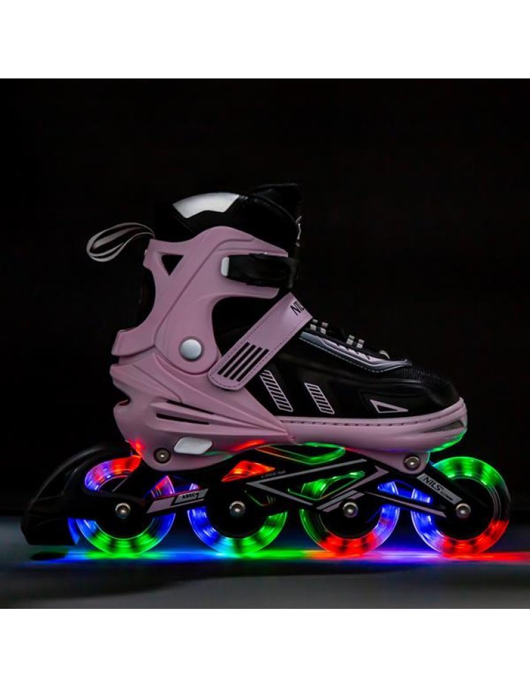 NA11230A PINK LED SIZE M(35-38) IN-LINE SKATES NILS EXTREME 2 
