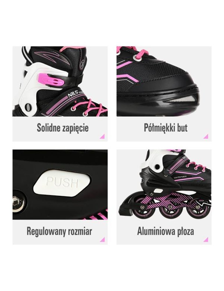 NA1169A PINK SIZE L(39-42) IN-LINE SKATES NILS EXTREME 3 
