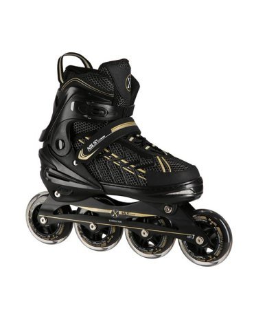 Patines En Línea NA1128  NILS EXTREME Negro-Dorado | Rodamientos ABEC-7