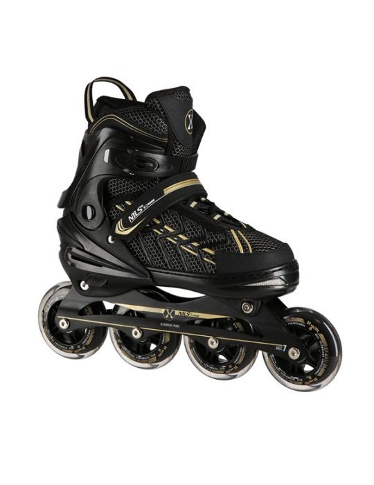 NA1128 BLACK-GOLD SIZE XL(43-45) IN-LINE SKATES NILS EXTREME 1 