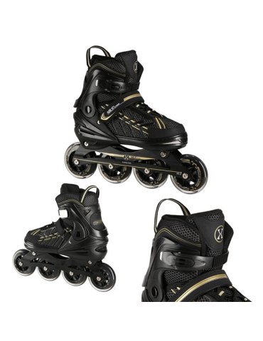 NA1128 BLACK-GOLD SIZE XL(43-45) IN-LINE SKATES NILS EXTREME 1  2
