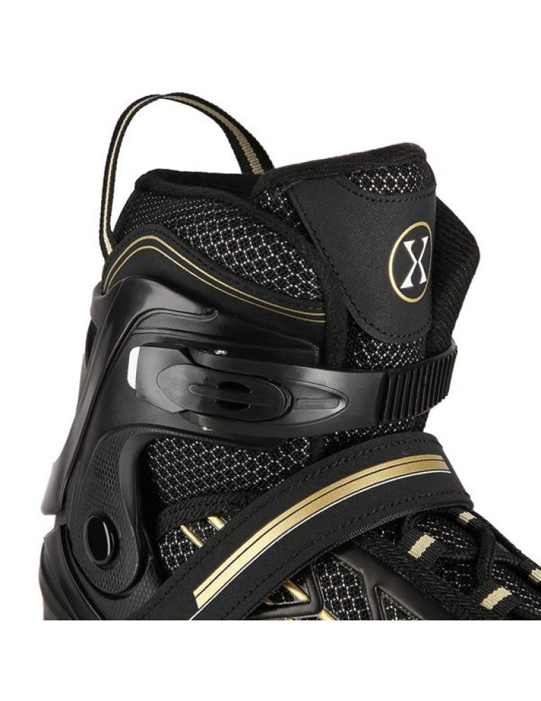 NA1128 BLACK-GOLD SIZE XL(43-45) IN-LINE SKATES NILS EXTREME 9 