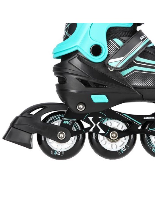 Patines Ajustables en Linea 2en1 NEGRO/AZUL NH18190 6 