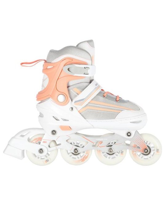 Patines Ajustables 2 en 1 – En Línea y Sobre Hielo | Blancos y Rosas 