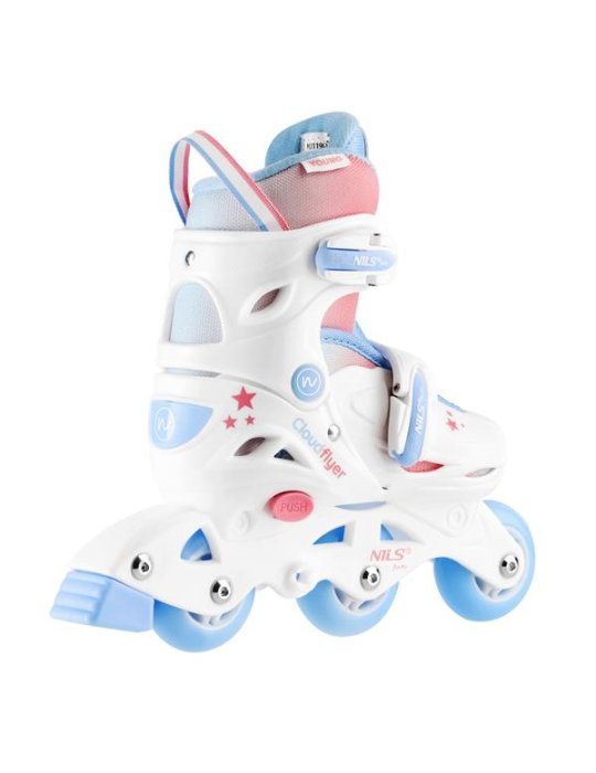 Patins à roulettes réglables 3 en 1 blancs et roses pour fille – Évolutifs et sécuritaires 3 