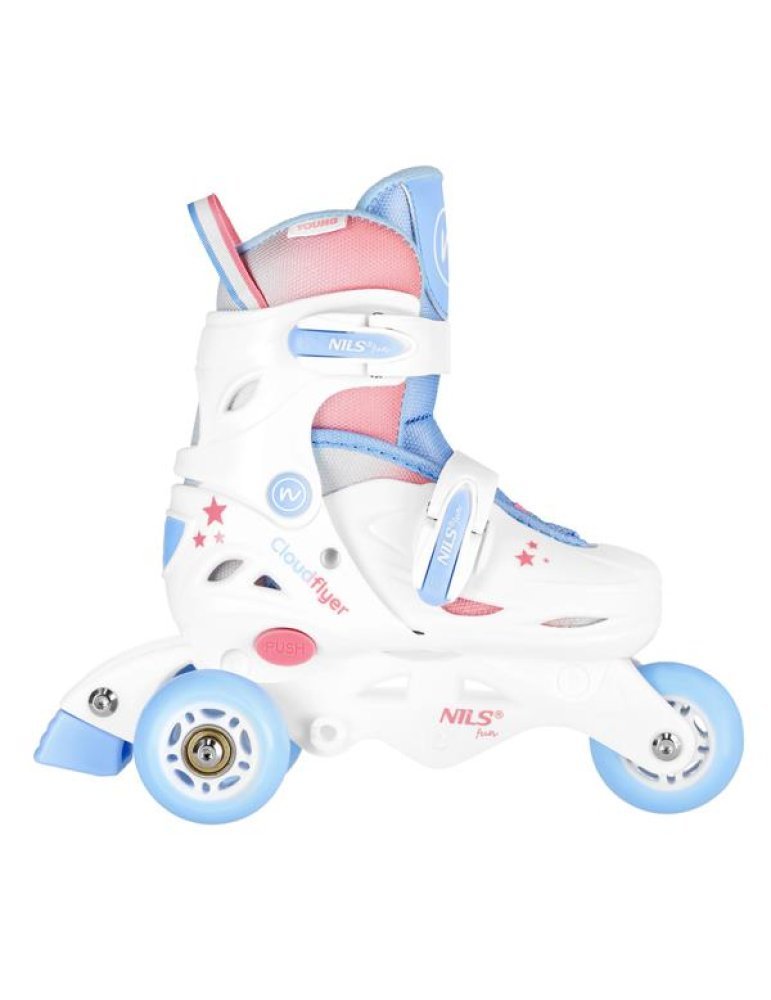 Adjustable skates Girl 3 in 1 Whites and Roses – Evolutionaries and Insurance 9 