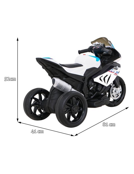 Mini Moto Eléctrica Infantil BMW HP4 12V con LED