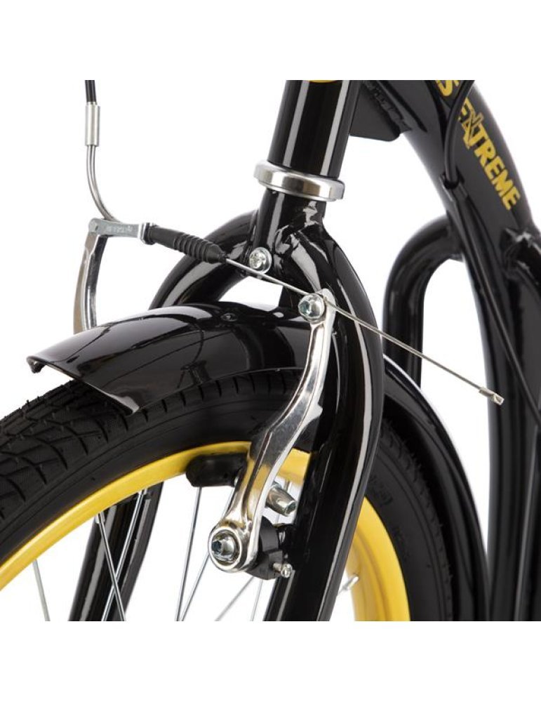 Skateboard tout-terrain avec Roues gonflables 20”/16” Δ Poignée réglable et Freins