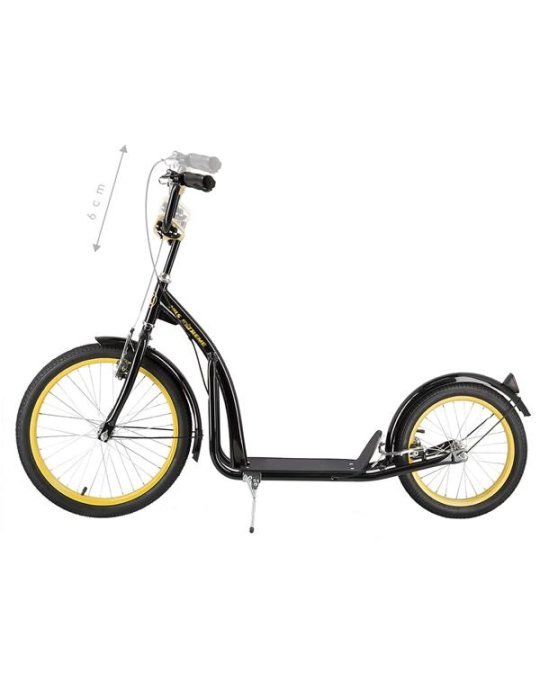 Skateboard tout-terrain avec Roues gonflables 20”/16” Δ Poignée réglable et Freins