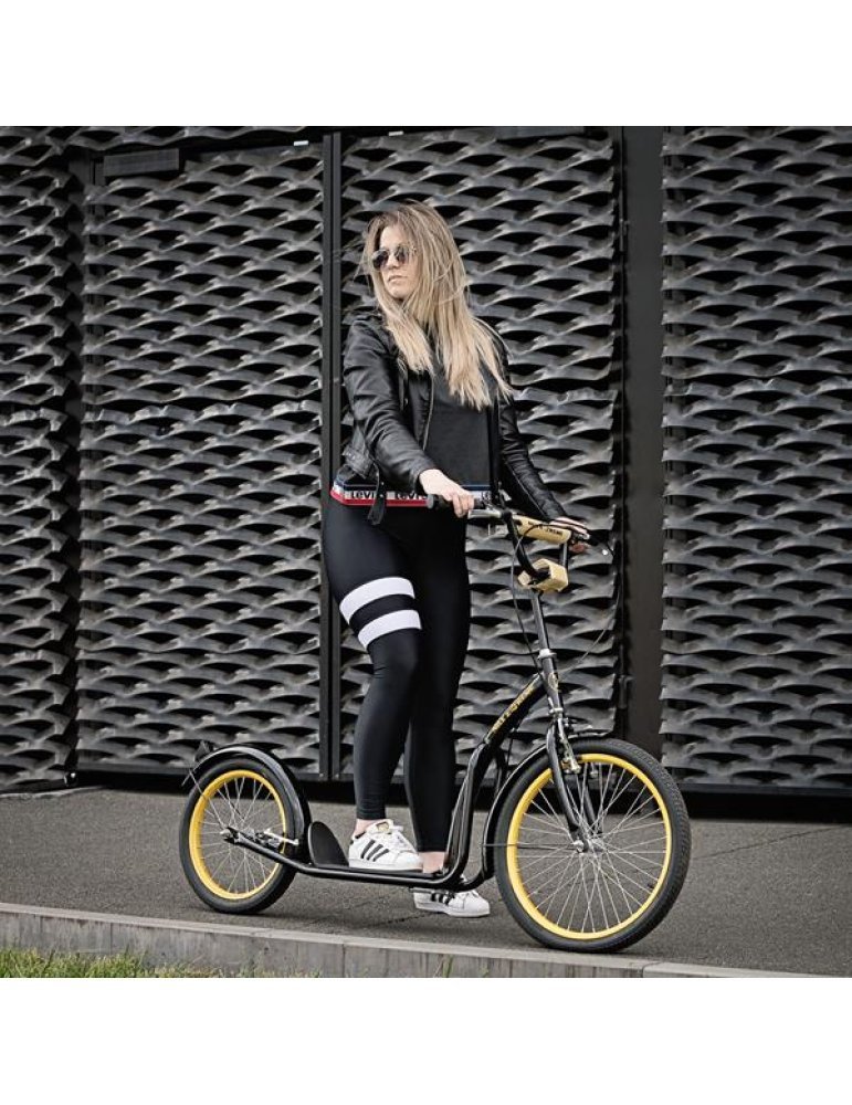 Skateboard tout-terrain avec Roues gonflables 20”/16” Δ Poignée réglable et Freins