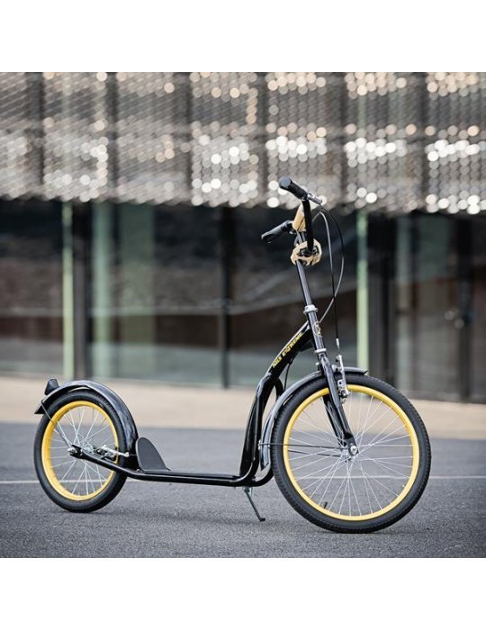 Skateboard tout-terrain avec Roues gonflables 20”/16” Δ Poignée réglable et Freins