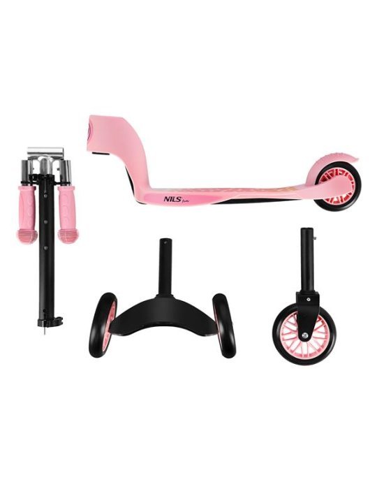 Patinete HLB202 NILS para Niños – Plegable y Adaptable con 3 o 2 Ruedas