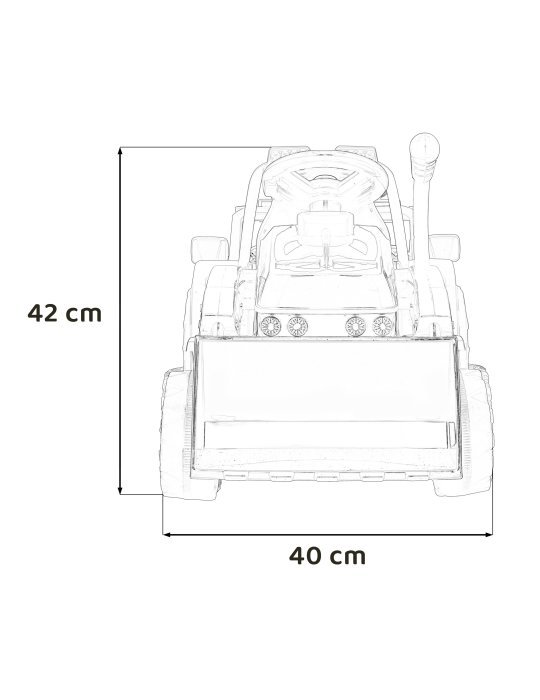 Trator G320 Elétrica Escavadora Criança Carro com Luzes LED e Música TRATORES INFANTIS 
