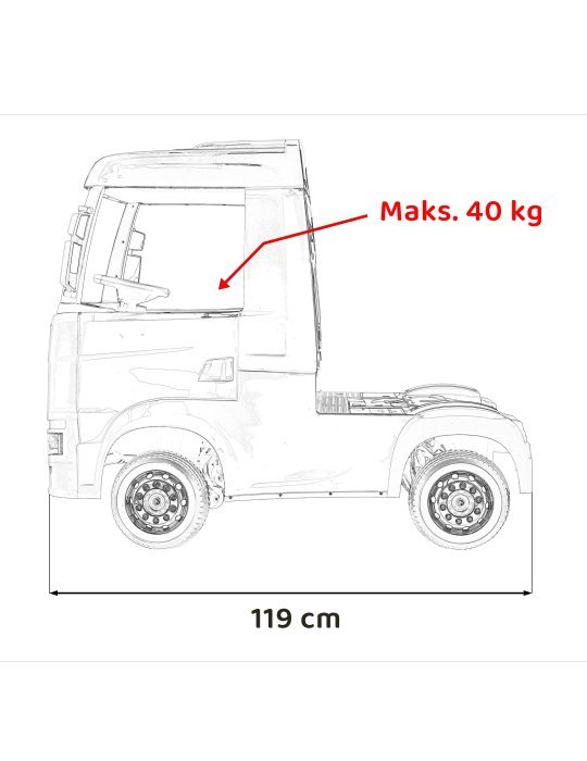 Scania R-SERIES: Camión Eléctrico para Niños con Luces LED, MP3, Bluetooth y Mando 2.4GHz