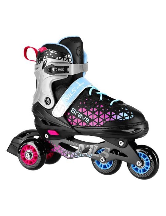 Patines 2 en 1 BRAVE NA18190A Nils Extreme – en ligne et glace, réglable