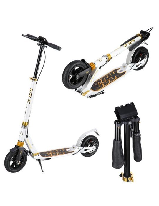 Patinete NILS Extreme HM209T con Amortiguadores y Doble Freno | Plegable y Ajustable