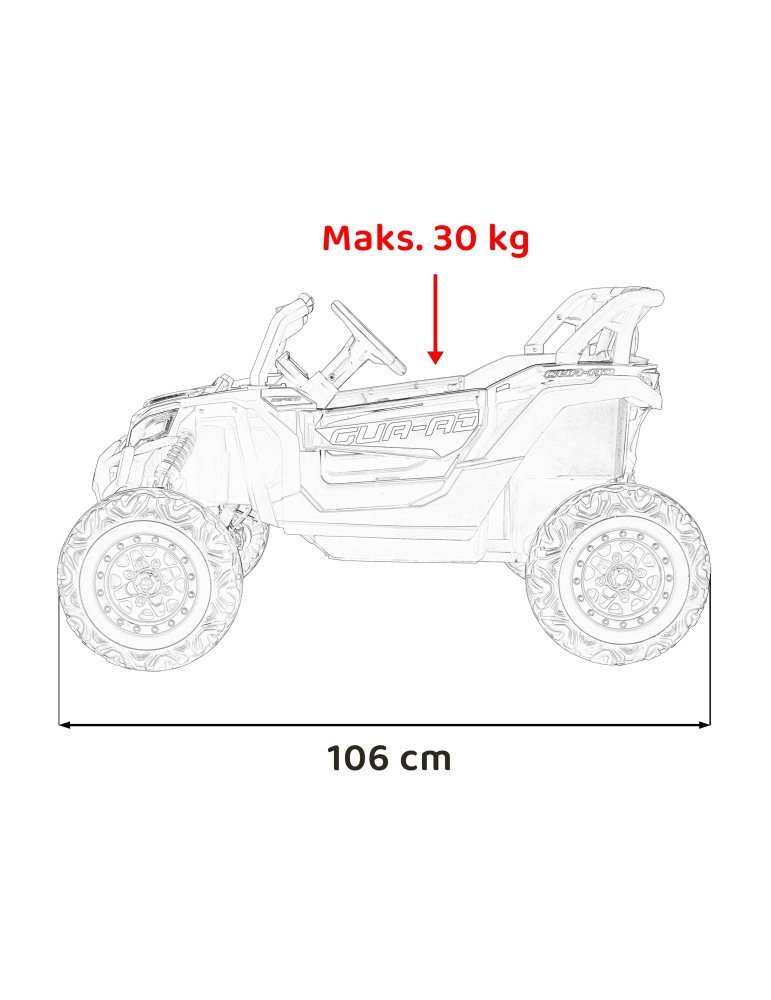 Buggy ATV Defend 12V con 4 motores y ruedas EVA