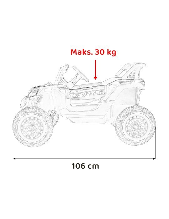 Buggy ATV Defend 12V con 4 motores y ruedas EVA