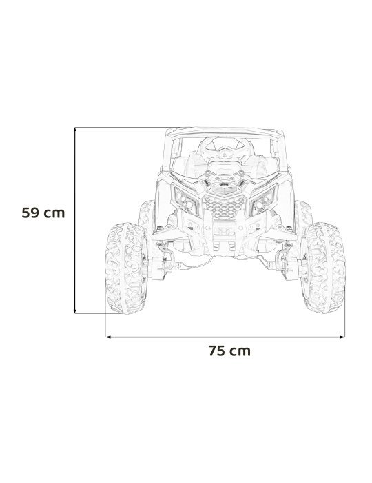 Buggy ATV Defend 12V con 4 motores y ruedas EVA